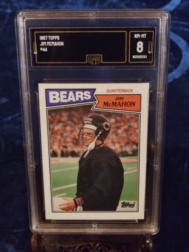 1987 Jim McMahon Topps graded 8