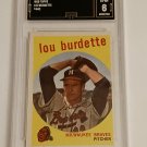 Lou Burdette 1959 Topps 440 graded 6 Ex mint