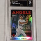 2021 Topps Chrome Mike Trout 86 style refractor #2 GMA 10 MINT