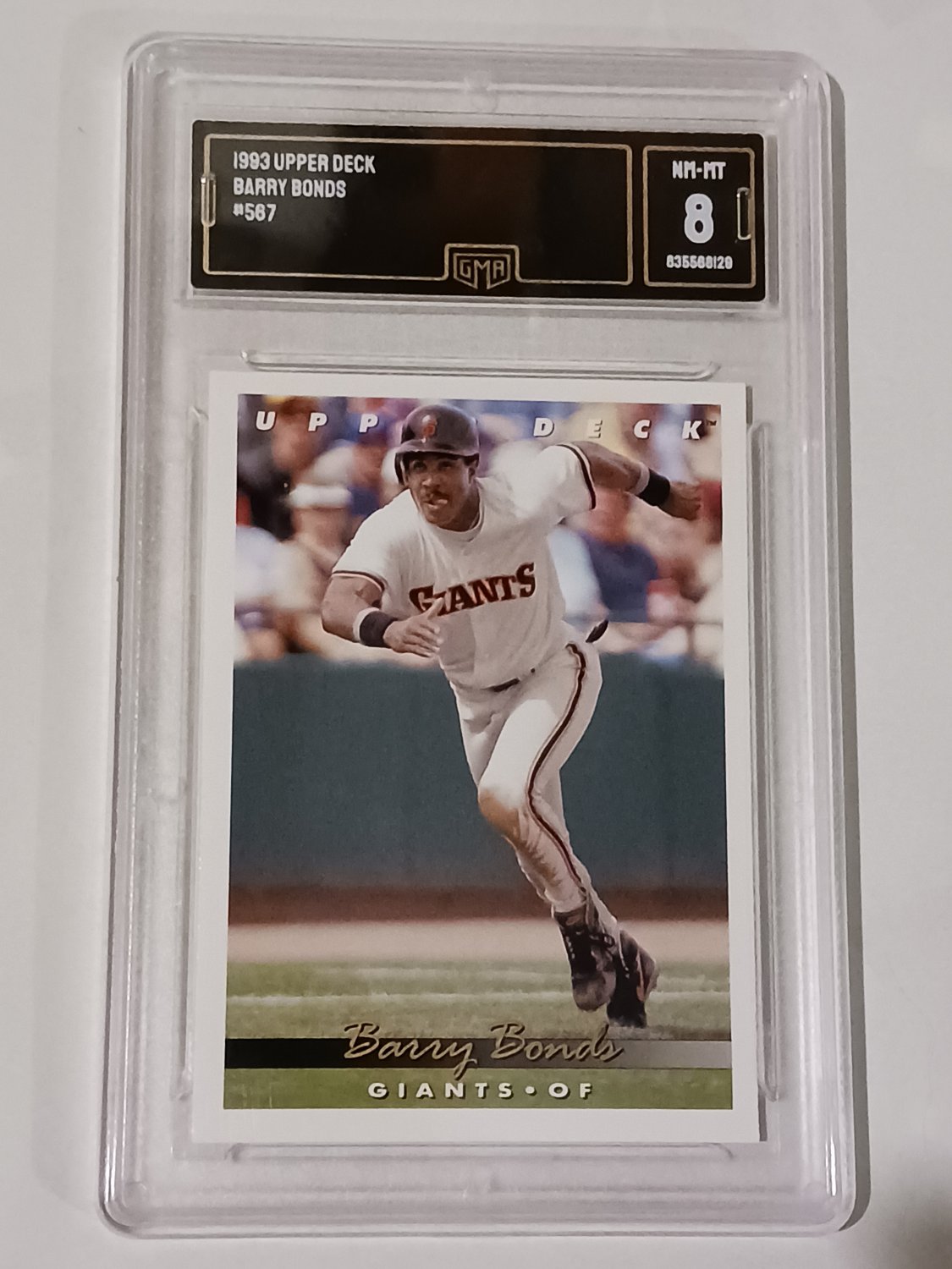 1993 Bonds Barry Upper Deck GMA 8 NM-MT