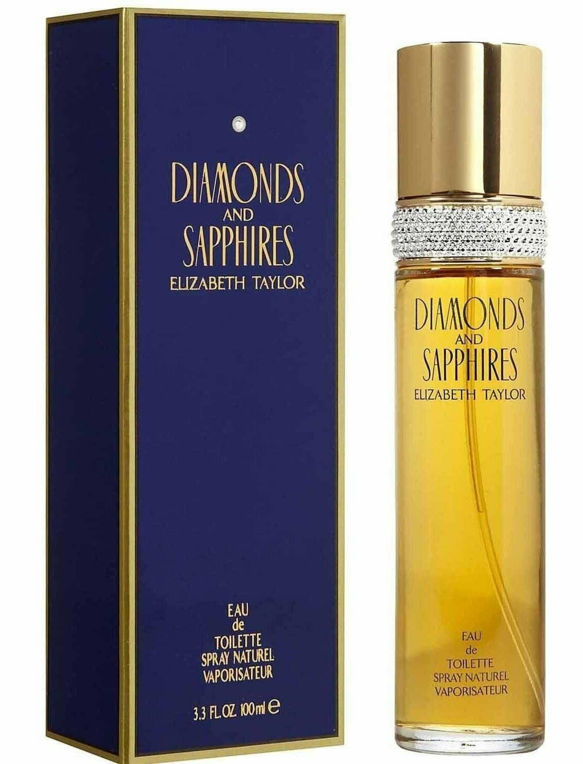 DIAMONDS AND SAPPHIRES by ELIZABETH TAYLOR 3.3 oz / 3.4 oz edt NEW in Box