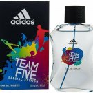 TEAM FIVE Adidas men cologne edt 3.4 oz 3.3 NEW IN BOX