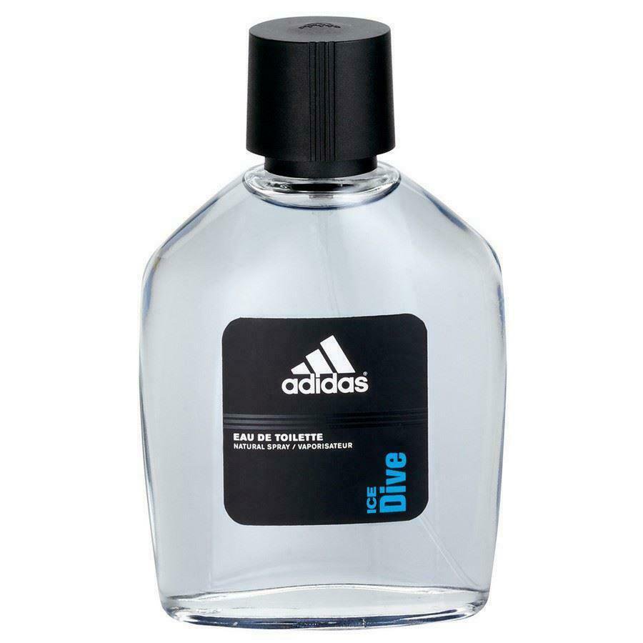 Adidas ICE DIVE Cologne for Men 3.4 oz edt 3.3 Spray NEW in DAMAGED Retail Box