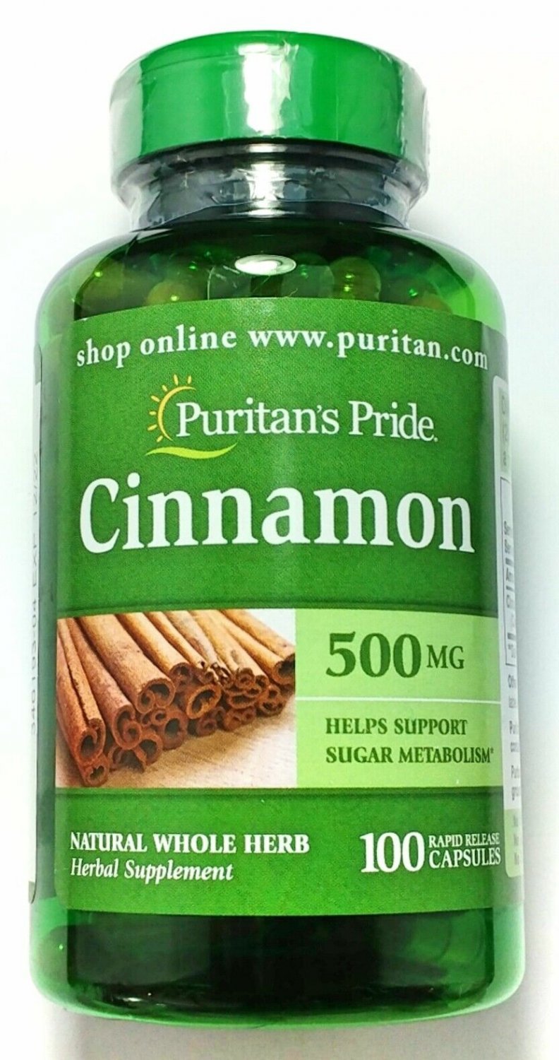 500mg Cinnamon Bark 100 Rapid Release Capsules Sugar Metabolism Support Pill