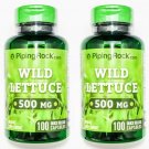 2 Bottles Wild Lettuce Leaf 500mg 4:1 Extract 100/200 Capsules Non GMO