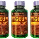 3 Bottles Pygeum Africanum Bark 500mg 100/300 Capsule Dietary Herbal Supplement