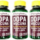 3 Bottles L DOPA Mucuna Pruriens 350mg Extract 120/360 Capsule Standardized 15%