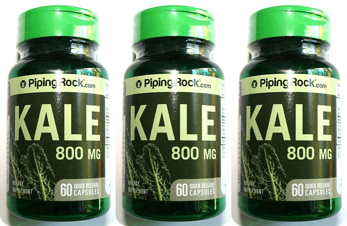 3 Bottles 800mg Kale 4:1 Leaf Extract 60/180 Capsules Herbal Supplement Pills