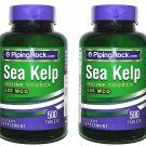 2 Bottles 225mcg Sea Kelp Iodine 500/1000 Daily Tablets Pills Thyroid Support