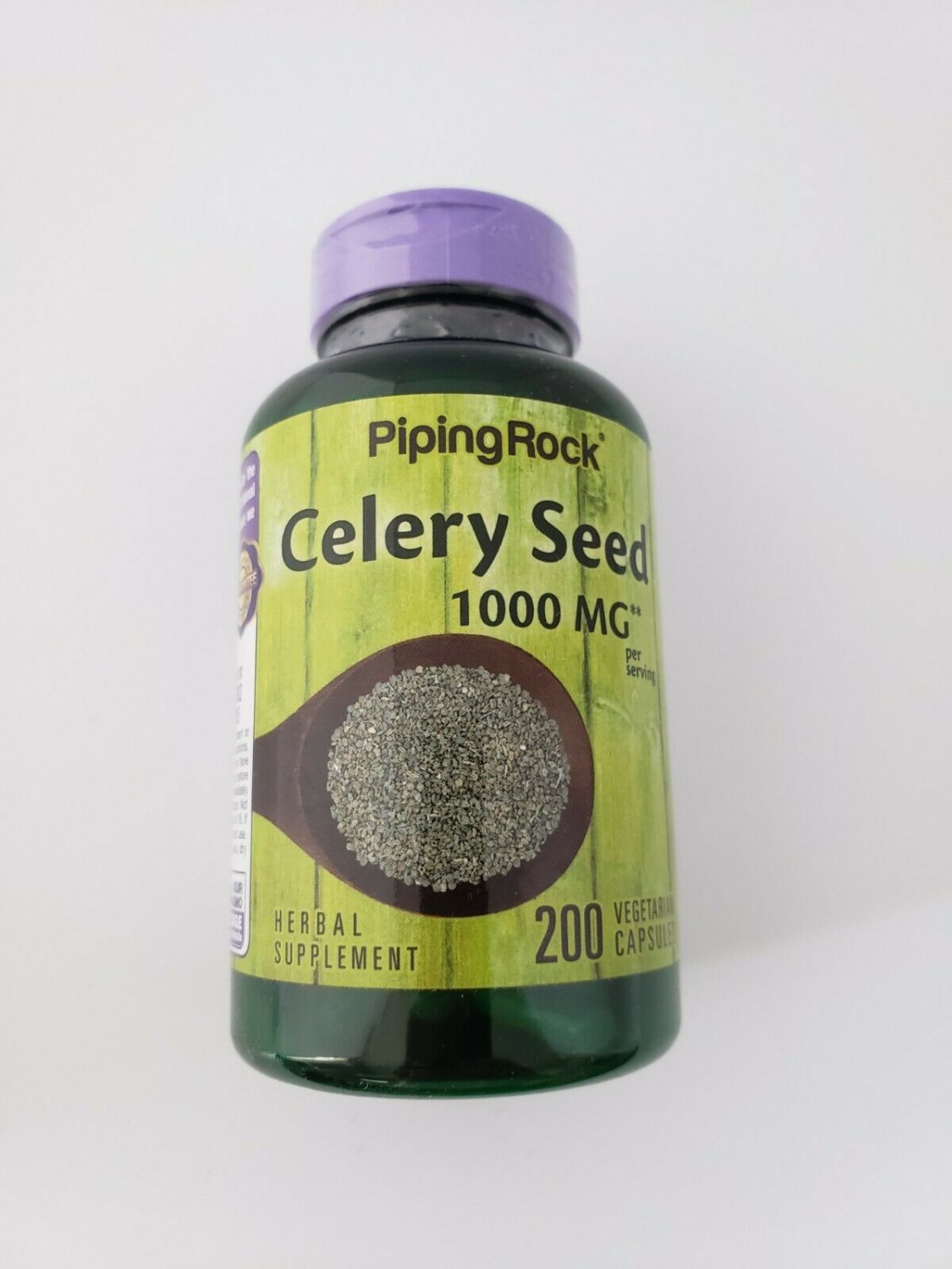 Piping Rock Celery Seed 1000 mg (per serving) 200 Vegetarian Capsules