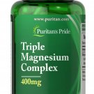 Puritan's Pride Triple Magnesium Complex 400 mg 60 Rapid Release Capsules