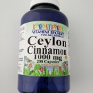 Vitamins Because Ceylon Cinnamon 1000 mg 200 Capsules
