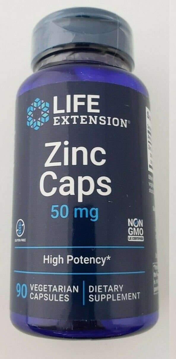 Life Extension Zinc Caps 50 mg 90 vegetarian capsules