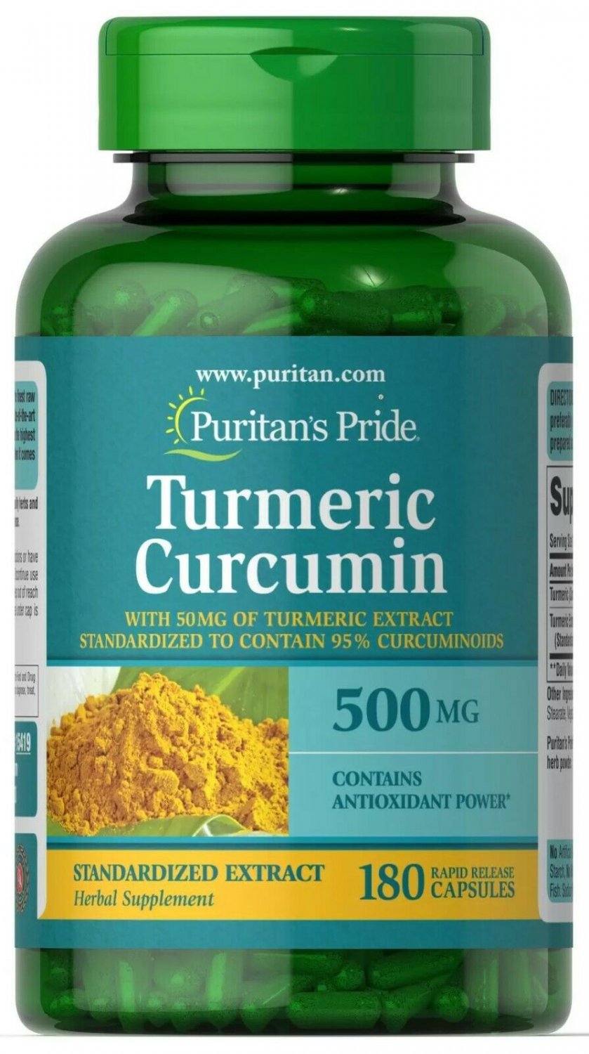 Puritan's Pride Turmeric Curcumin 500 mg 180 Rapid Release Capsules