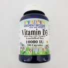 Vitamins Because Vitamin D3 (Emulsified Dry) 10000 IU 200 Capsules