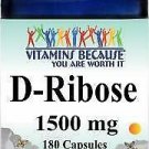 Vitamins Because D-Ribose 1500 mg 180 Capsules