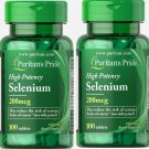 Puritan's Pride Selenium (High Potency) 200 mcg 2 Pack 200 Tablets (2x100)