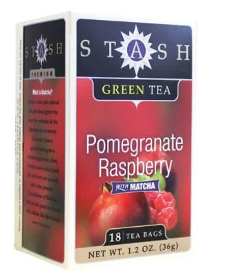 Stash Tea Pomegranate Raspberry Green Tea with Matcha 18 Bag(S).