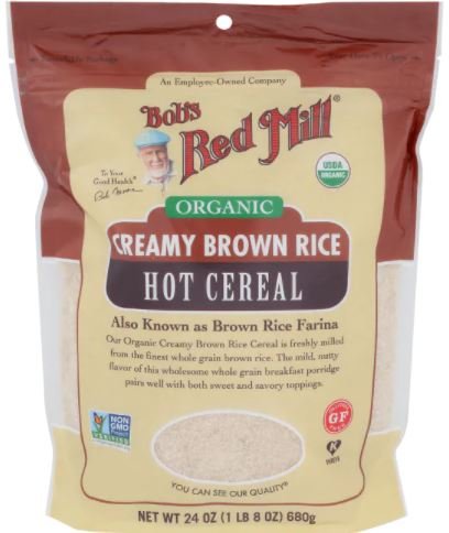 Bob's Red Mill Organic Creamy Brown Rice Hot Cereal 24 oz Pkg.