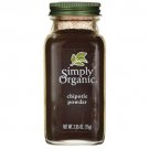 Simply Organic Chipotle Powder 2.65 oz Jar.