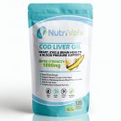 Cod Liver Oil 1000mg 120 Capsules Heart Joints Health Blood Pressure Omega-3