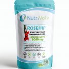 Rosehip 6000mg - 90 Capsules - Joint Health Arthritis Support Antioxidant UK