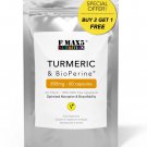 60 Turmeric and Black Pepper Capsules 100% Natural Tumeric NOT TABLETS