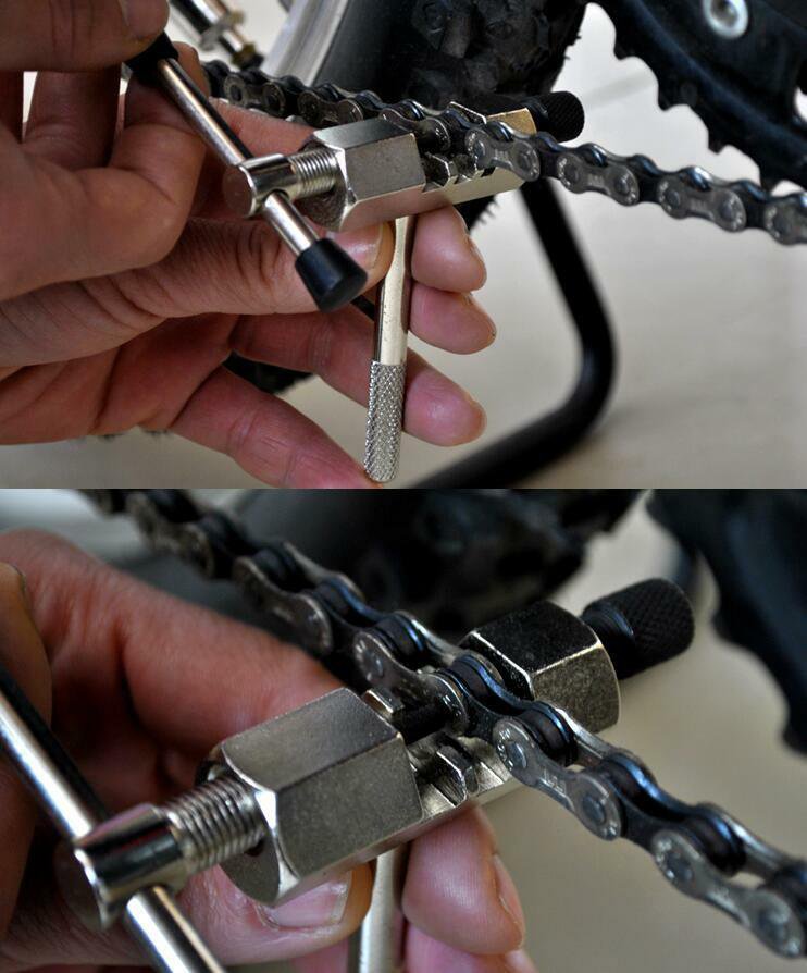 Bike Steel Chain Breaker Splitter Cutter Repair Tool Silver for Cycling Bicycle