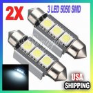 2X 36mm CANBUS Error Free 3 LED 5050 SMD 6418 C5W License Plate Dome Light Bulb