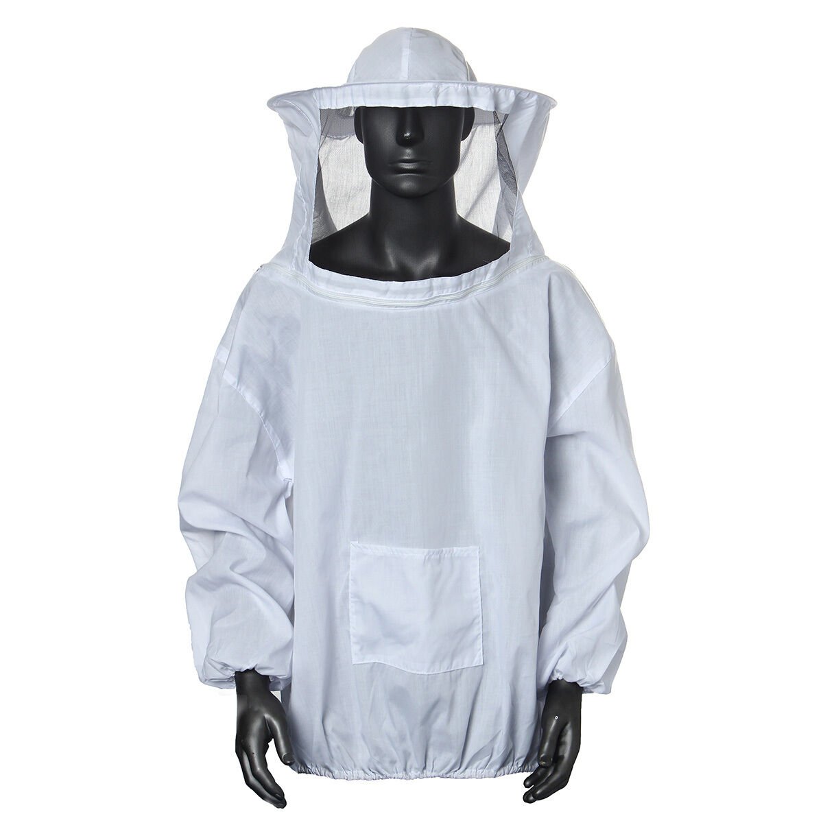 Beekeeping Protective Jacket Veil Dress Suit With Pull Hat Smock Equipment White