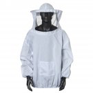 Beekeeping Protective Jacket Veil Dress Suit With Pull Hat Smock Equipment White