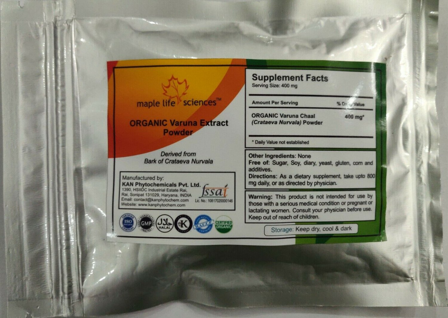 Varuna Bark Powder Crataeva Nurvala Organic