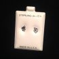 "LeafyHeart" Silver stud earrings