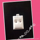 "Encircled shining Flower" Silver stud earrings