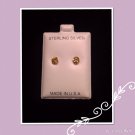 "Yellow Topaz CZ" Silver stud