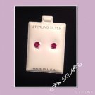 "Rose CZ" Silver Stud