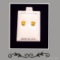 "Yellow Topaz" CZ silver studs
