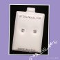 "White Diamond CZ" silver stud