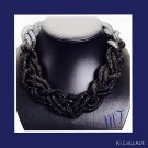 "Crystal Rope Mesh" Statement Necklace