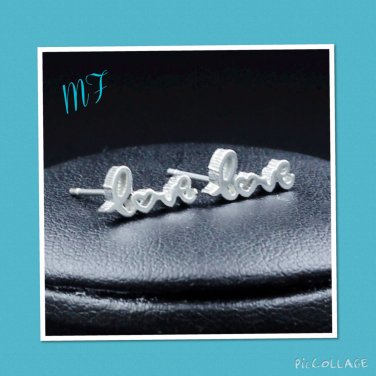 "Love" Stainless steel stud
