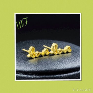 "Love" Stainless Steel Stud