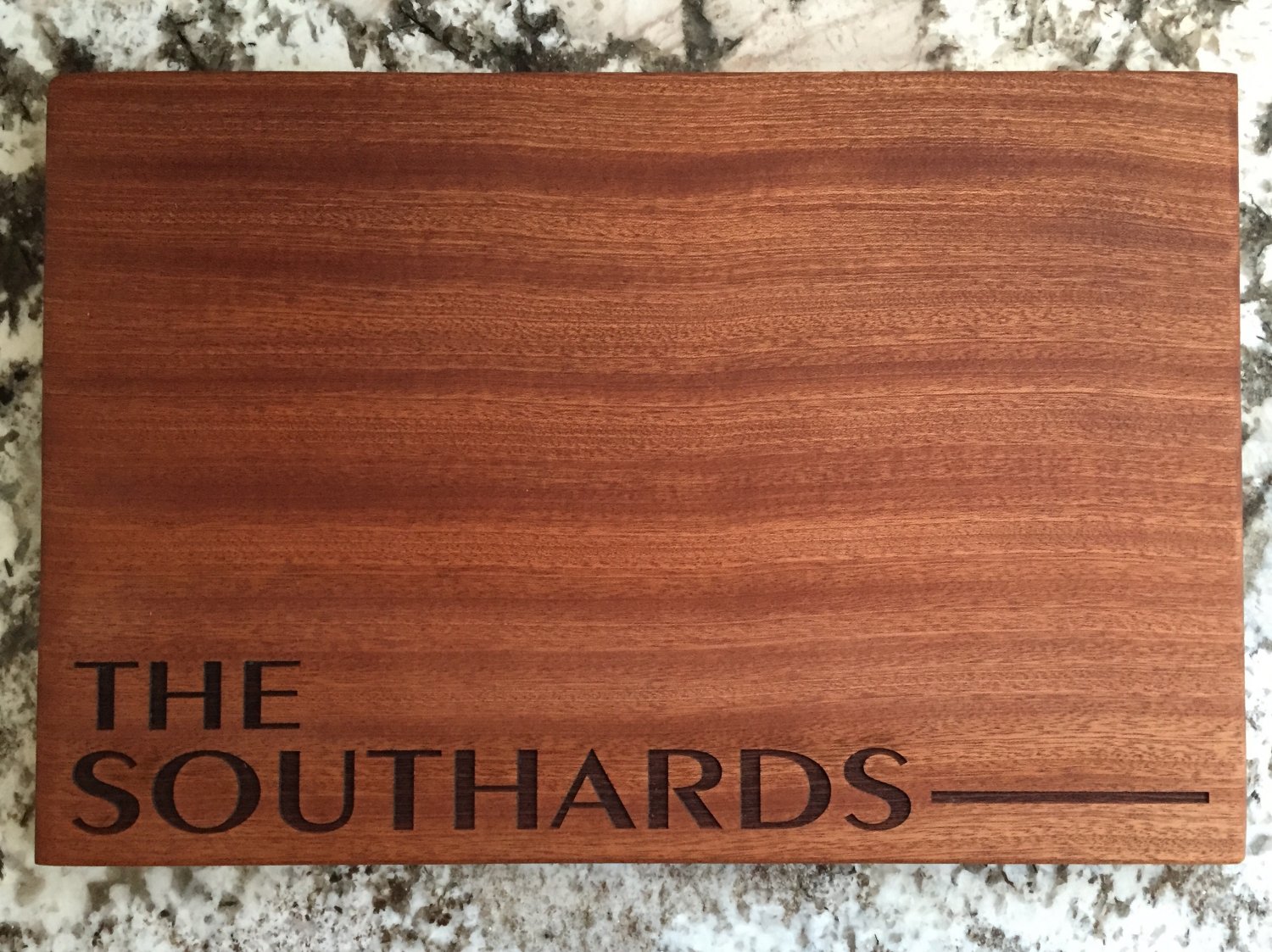 Personalized Beautiful Large Mahogany Cutting Board Southard Style
