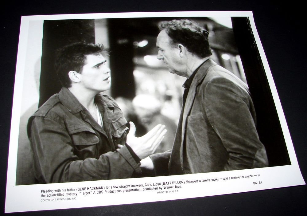 1985 Movie TARGET Press Kit 8x10 Photo Gene Hackman Matt Dillon