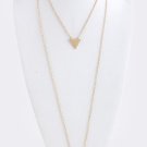 CLEAN CUT TRIANGLE PENDANT LAYER NECKLACE