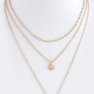 DELICATE DISK DESIGN PENDANT LAYER NECKLACE