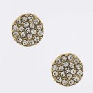 SMALL CRYSTAL PAVE DISK EARRINGS
