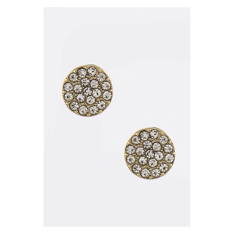 BIG CRYSTAL PAVE DISK EARRINGS