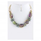 FACETED CRYSTAL LINK NECKLACE SET