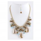 CRYSTAL CLUSTER NECKLACE SET
