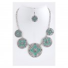 LACQUERED VINTAGE ORNATE LINK NECKLACE SET